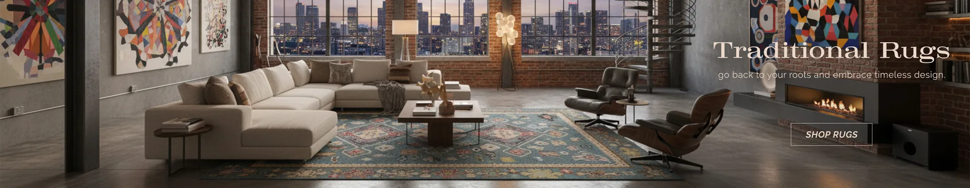Traditional rugs. Go back to your roots and embrace timeless design. Shop rugs.